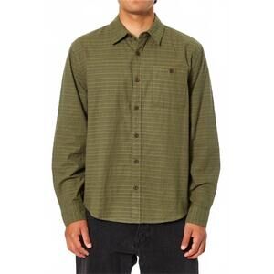 NEW KATIN derek flannel shirt in olive night